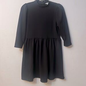 Loft 8p classic black dress mock neck 3/4 sleeve cozy/winter long sleeve